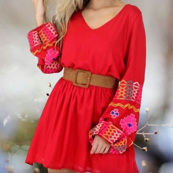 Judith March Gypsy Blouson Dress Size Large NWOT - Picture 4 of 5